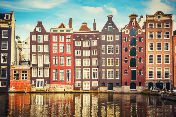 輸入壁紙 カスタム壁紙 PHOTOWALL / Amsterdam Houses with Water - shutterstock (e40654)