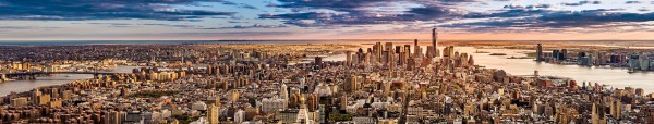 輸入壁紙 カスタム壁紙 PHOTOWALL / New York Panorama before Sunset (e40671)