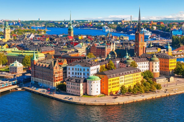 輸入壁紙 カスタム壁紙 PHOTOWALL / Panorama of the Old Town in Stockholm (e40673)