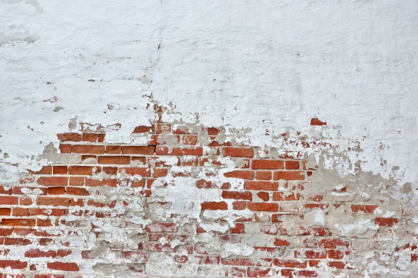 輸入壁紙 カスタム壁紙 PHOTOWALL / Red Brick Wall with Sprinkled White Plaster (e40677)