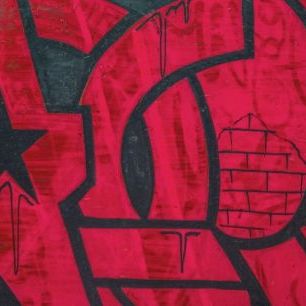 輸入壁紙 カスタム壁紙 PHOTOWALL / Red Detail from Graffiti Wall (e40678)