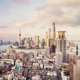 輸入壁紙 カスタム壁紙 PHOTOWALL / Shanghai Skyline (e40682)
