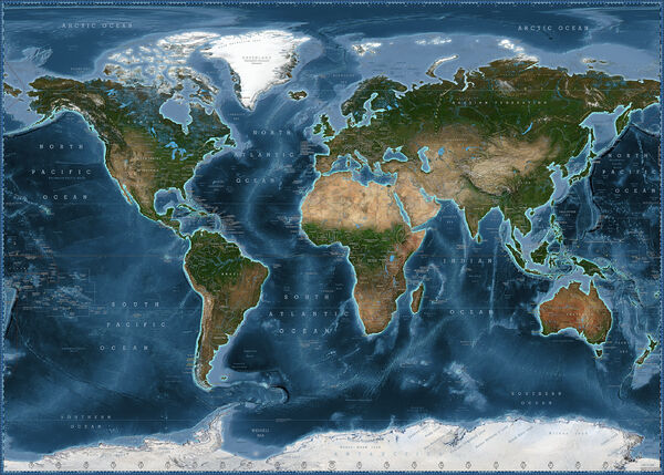 輸入壁紙 カスタム壁紙 PHOTOWALL / Satelite Map (e30577)