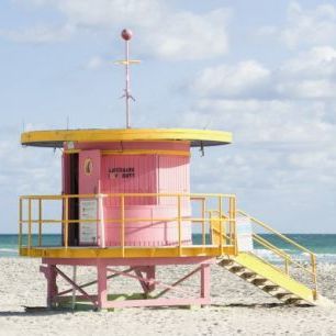 輸入壁紙 カスタム壁紙 PHOTOWALL / Lifeguard Tower in Miami, USA (e40765)