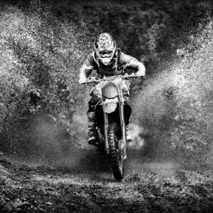 輸入壁紙 カスタム壁紙 PHOTOWALL / Spray Mud Motorcycle (e30611)