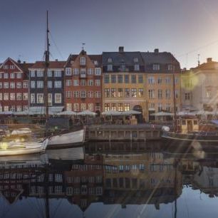 輸入壁紙 カスタム壁紙 PHOTOWALL / Sunset in Nyhavn, Copenhagen (e40935)