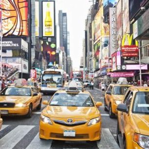 輸入壁紙 カスタム壁紙 PHOTOWALL / Cabs and Capitalism, New York (e30810)