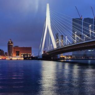 輸入壁紙 カスタム壁紙 PHOTOWALL / City of Rotterdam at Night (e30922)