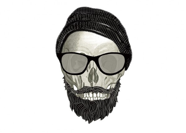 輸入壁紙 カスタム壁紙 PHOTOWALL / Hipster Skull II (e50232)