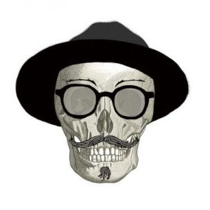 輸入壁紙 カスタム壁紙 PHOTOWALL / Hipster Skull III (e50233)