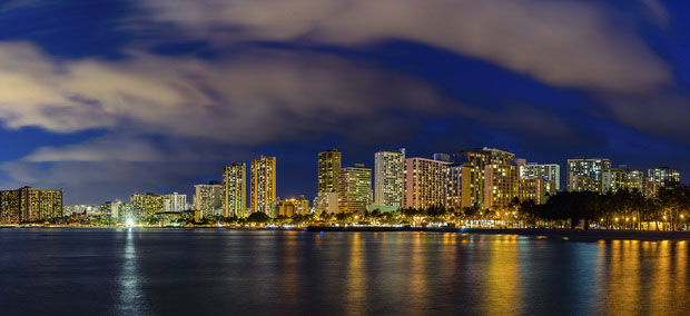 輸入壁紙 カスタム壁紙 PHOTOWALL / Honolulu Lights (e50273)