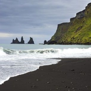 輸入壁紙 カスタム壁紙 PHOTOWALL / Black Sand of Iceland (e50295)