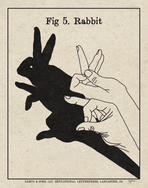 輸入壁紙 カスタム壁紙 PHOTOWALL / The Art of Shadows - Rabbit (e31045)