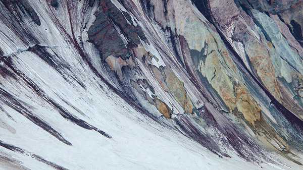 輸入壁紙 カスタム壁紙 PHOTOWALL / Colorful Layers of Rock, Mount St Helens' Crater (e31099)