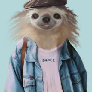 輸入壁紙 カスタム壁紙 PHOTOWALL / Sloth dance (e50349)