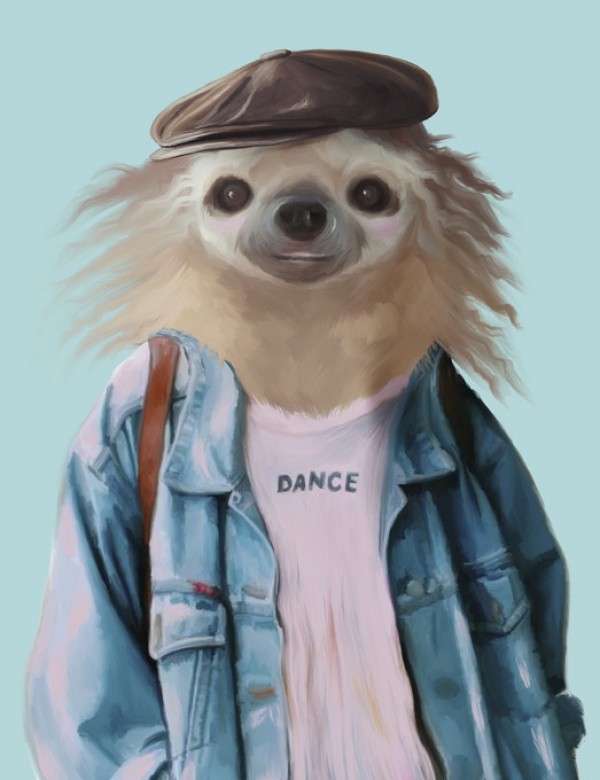 輸入壁紙 カスタム壁紙 PHOTOWALL / Sloth dance (e50349)