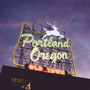 輸入壁紙 カスタム壁紙 PHOTOWALL / Portland Oregon Neon Sign (e310309)