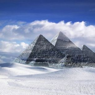 輸入壁紙 カスタム壁紙 PHOTOWALL / Pyramids in Snow (e310488)