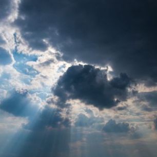 輸入壁紙 カスタム壁紙 PHOTOWALL / Cloudy Sky with Sunbeams (e310530)