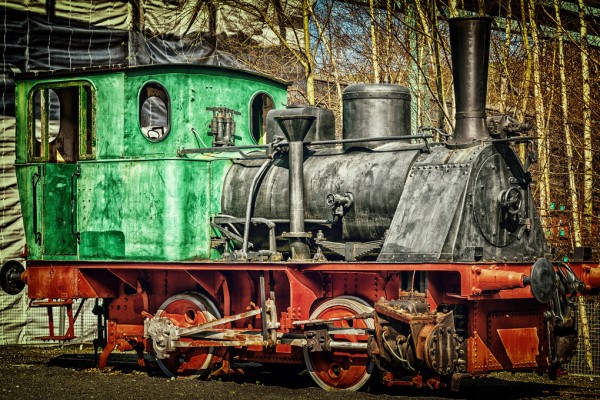 輸入壁紙 カスタム壁紙 PHOTOWALL / Old Steam Locomotive (e310569)