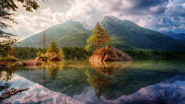輸入壁紙 カスタム壁紙 PHOTOWALL / Lake and Mountain Reflection (e310699)