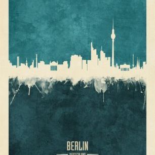 輸入壁紙 カスタム壁紙 PHOTOWALL / Berlin Germany Skyline Blue (e310706)
