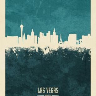 輸入壁紙 カスタム壁紙 PHOTOWALL / Las Vegas Nevada Skyline Blue (e310740)