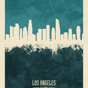 輸入壁紙 カスタム壁紙 PHOTOWALL / Los Angeles California Skyline Blue (e310742)