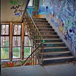 輸入壁紙 カスタム壁紙 PHOTOWALL / Industrial Building Staircase (e310770)