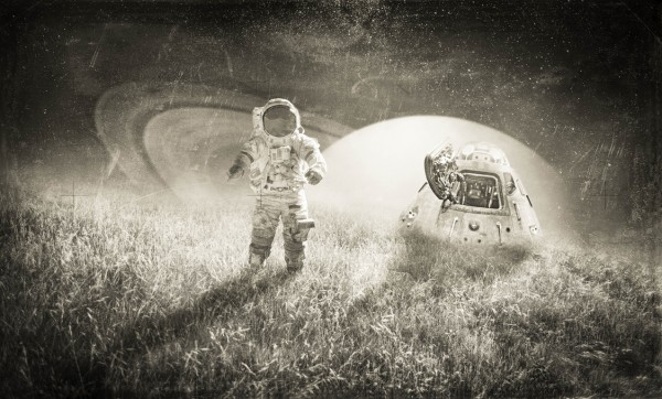 輸入壁紙 カスタム壁紙 PHOTOWALL / Astronaut Space Travel (e310821)