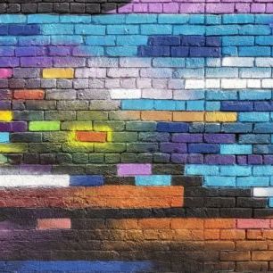 輸入壁紙 カスタム壁紙 PHOTOWALL / Colorful Brick Wall (e310830)