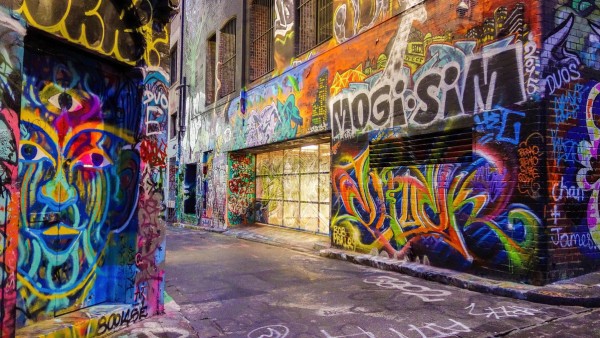 輸入壁紙 カスタム壁紙 PHOTOWALL / Colorful Street Graffiti (e310849)
