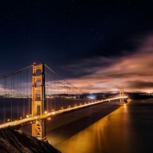 輸入壁紙 カスタム壁紙 PHOTOWALL / Golden Gate to Stars (e311003)