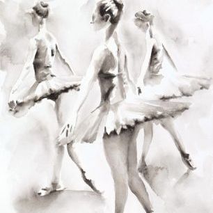輸入壁紙 カスタム壁紙 PHOTOWALL / Three Ballerinas (e311249)
