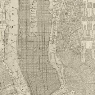 輸入壁紙 カスタム壁紙 PHOTOWALL / Newsprint NYC Map (e311340)