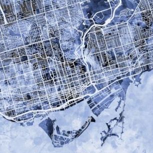 輸入壁紙 カスタム壁紙 PHOTOWALL / Toronto Street Map (e311398)