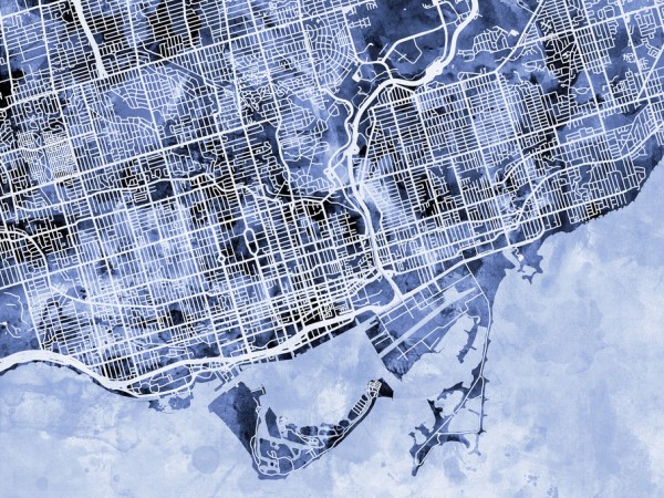 輸入壁紙 カスタム壁紙 PHOTOWALL / Toronto Street Map (e311398)