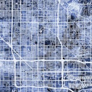 輸入壁紙 カスタム壁紙 PHOTOWALL / Phoenix Arizona City Map (e311448)