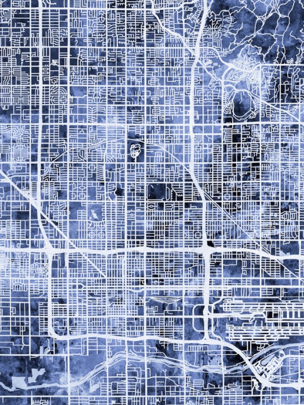 輸入壁紙 カスタム壁紙 PHOTOWALL / Phoenix Arizona City Map (e311448)