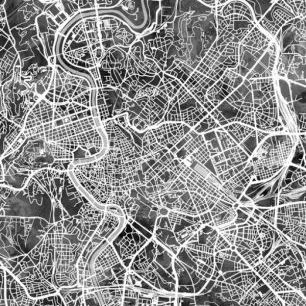 輸入壁紙 カスタム壁紙 PHOTOWALL / Rome Italy City Map (e311496)