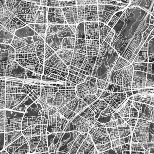 輸入壁紙 カスタム壁紙 PHOTOWALL / Munich Germany City Map (e311535)