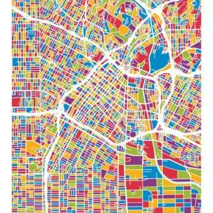 輸入壁紙 カスタム壁紙 PHOTOWALL / Los Angeles City Street Map (e311552)