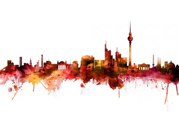 輸入壁紙 カスタム壁紙 PHOTOWALL / Berlin Germany Skyline (e311839)
