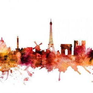 輸入壁紙 カスタム壁紙 PHOTOWALL / Paris France Skyline (e311851)