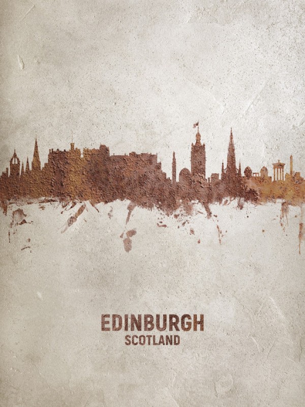 輸入壁紙 カスタム壁紙 PHOTOWALL / Edinburgh Scotland Rust Skyline (e312107)