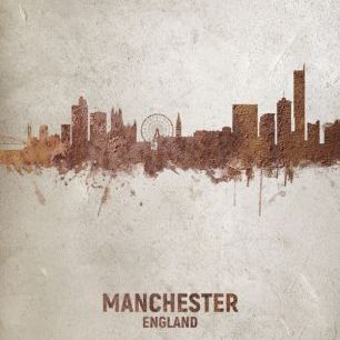 輸入壁紙 カスタム壁紙 PHOTOWALL / Manchester England Rust Skyline (e312109)