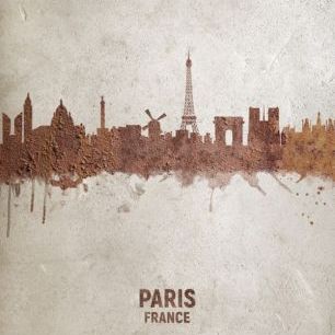 輸入壁紙 カスタム壁紙 PHOTOWALL / Paris France Rust Skyline (e312111)