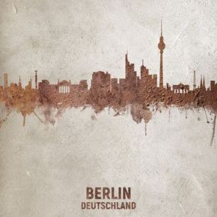 輸入壁紙 カスタム壁紙 PHOTOWALL / Berlin Germany Rust Skyline (e312122)