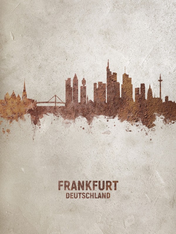輸入壁紙 カスタム壁紙 PHOTOWALL / Frankfurt Germany Rust Skyline (e312125)