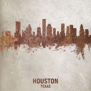 輸入壁紙 カスタム壁紙 PHOTOWALL / Houston Texas Rust Skyline (e312128)
